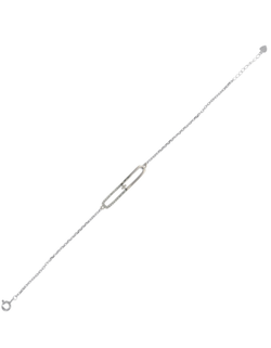 Pulsera Plata Mujer PPUL3339 Eslabón Alargado Liso