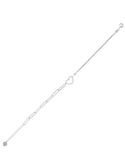 Pulsera Plata Mujer PPUL3340 Corazón Liso