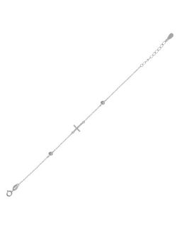 Pulsera Plata Mujer PPUL3343 Cruz Circonitas