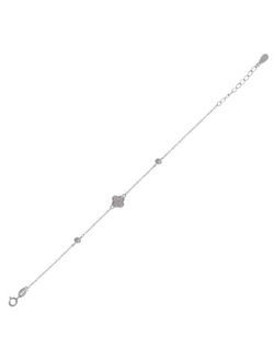 Pulsera Plata Mujer PPUL3349 Trébol Circonitas