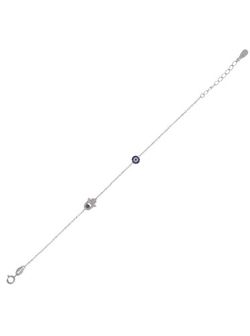 Pulsera Plata Mujer PPUL3352 Mano De Fátima & Ojo Turco C. Circonitas