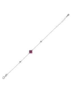 Pulsera Plata Mujer PPUL3354 Trébol Circonitas