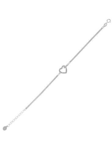 Pulsera Plata Mujer PPUL3359 Corazón Circonitas
