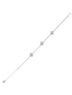Pulsera Plata Mujer PPUL3361 Tréboles Circonitas