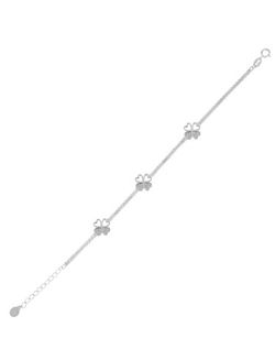 Pulsera Plata Mujer PPUL3362 Tréboles Circonitas
