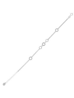 Pulsera Plata Mujer PPUL3370 Círculos Circonitas