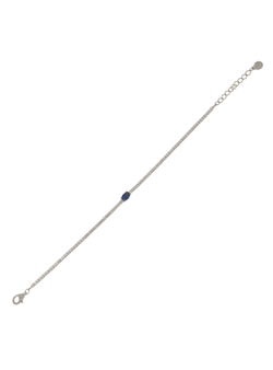 Pulsera Plata Mujer PSET129/4 Circonita Azul Bicolor Blancas