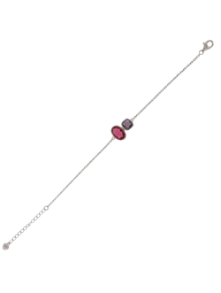 Pulsera Plata Mujer PSET162/4 Circonitas Roja Bicolor Morada