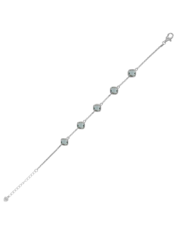 Pulsera Plata Mujer PSET169/4 Circonitas Verde Claro