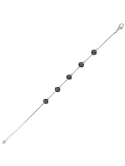Pulsera Plata Mujer PSET170/4 Circonitas Moradas