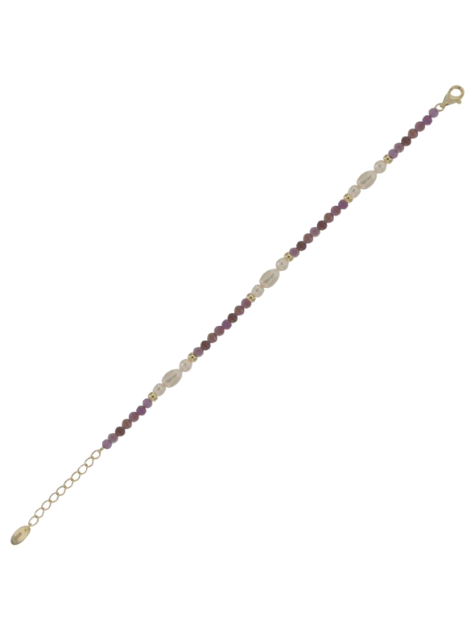 Pulsera Plata Mujer PSPG2/4 Perlas Circonitas Rosadas