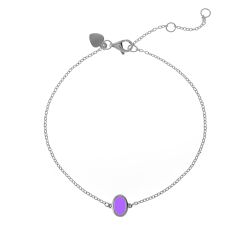 Pulsera Plata Mujer PUM0002RHAM Piedra Mineral Amatista