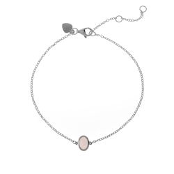 Pulsera Plata Mujer PUM0002RHCR Piedra Mineral Cuarzo Rosa