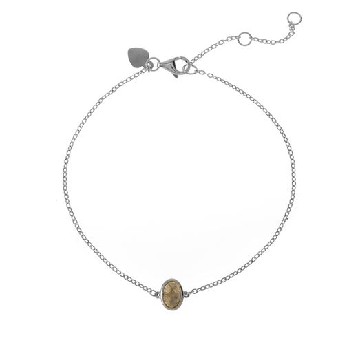 Pulsera Plata Mujer PUM0002RHLA Piedra Mineral Labradorita
