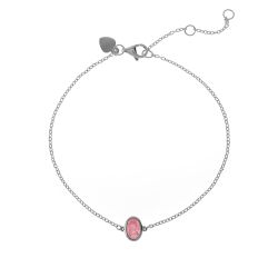 Pulsera Plata Mujer PUM0002RHRU Piedra Mineral Rubí