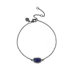 Pulsera Plata Mujer PUM0008RULP Piedras Minerales Lapislázuli