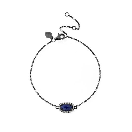 Pulsera Plata Mujer PUM0008RULP Piedras Minerales Lapislázuli