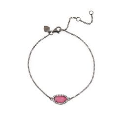 Pulsera Plata Mujer PUM0008RURU Piedras Minerales Rubí