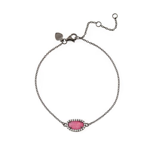 Pulsera Plata Mujer PUM0008RURU Piedras Minerales Rubí