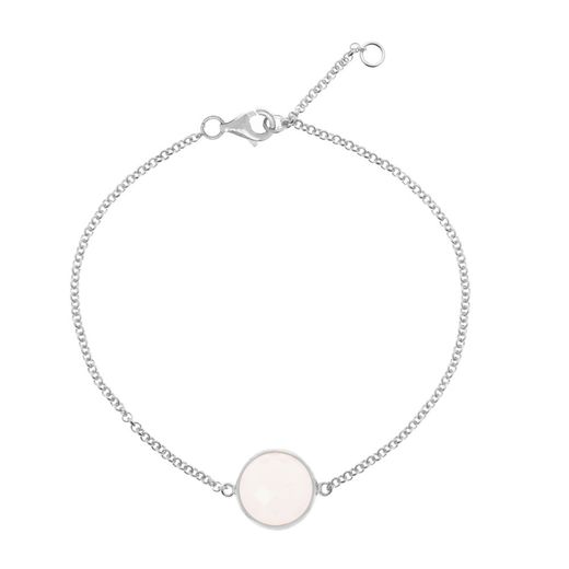 Pulsera Plata Mujer PUM0012RHCR Piedras Minerales Cuarzo Rosa