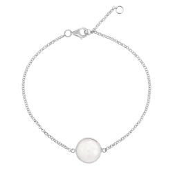 Pulsera Plata Mujer PUM0012RHPL Piedras Minerales Piedra Luna