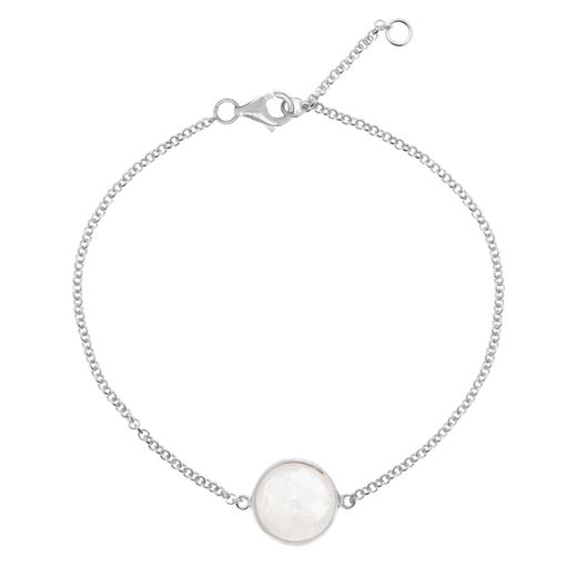 Pulsera Plata Mujer PUM0012RHPL Piedras Minerales Piedra Luna