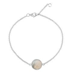 Pulsera Plata Mujer PUM0013RHLA Piedras Minerales Labradorita