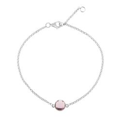 Pulsera Plata Mujer PUM0014RHAM Piedras Minerales Amatista