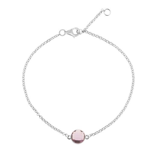 Pulsera Plata Mujer PUM0014RHAM Piedras Minerales Amatista