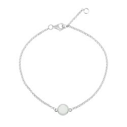 Pulsera Plata Mujer PUM0014RHCA Piedras Minerales Calcedonia