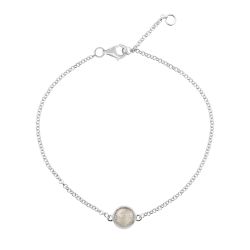 Pulsera Plata Mujer PUM0014RHLA Piedras Minerales Labradorita