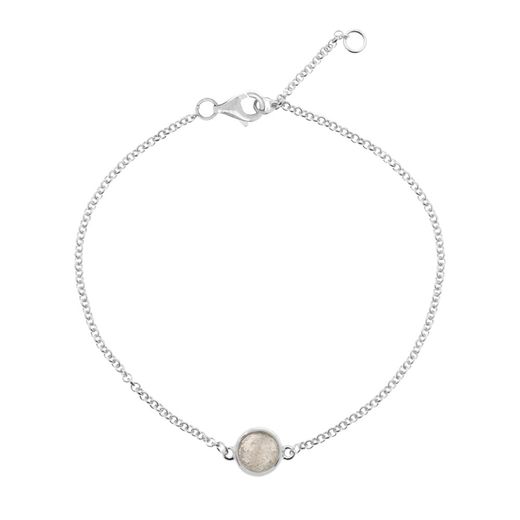 Pulsera Plata Mujer PUM0014RHLA Piedras Minerales Labradorita