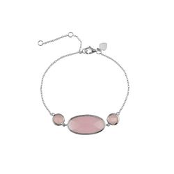 Pulsera Plata Mujer PUM0015RHCR Piedras Minerales Cuarzo Rosa