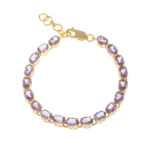 Pulsera Plata Mujer PUM0032PLPL Piedras Minerales Piedra Luna