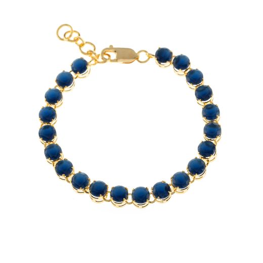 Pulsera Plata Mujer PUM0033PLZF Piedras Minerales Zafiro
