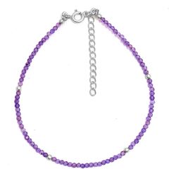 Pulsera Plata Mujer PUM0036RHAM Piedras Minerales Amatista
