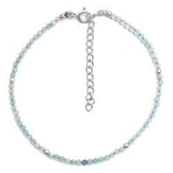 Pulsera Plata Mujer PUM0036RHAQ Piedras Minerales Aquamarina