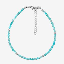 Pulsera Plata Mujer PUM0036RHAZ Piedras Minerales Amazonita