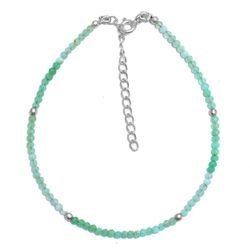 Pulsera Plata Mujer PUM0036RHCP Piedras Minerales Crisoprasa