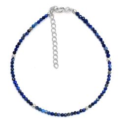 Pulsera Plata Mujer PUM0036RHLP Piedras Minerales Lapislázuli