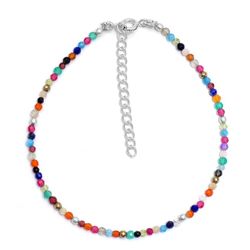 Pulsera Plata Mujer PUM0036RHTU Piedras Minerales Turquesa