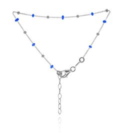 Pulsera Plata Mujer PUM0043PLLPXX Piedras Minerales Lapislázuli