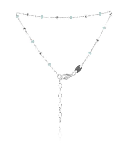 Pulsera Plata Mujer PUM0043PLSB Piedras Minerales Azul Cielo