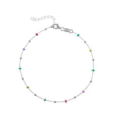 Pulsera Plata Mujer PUM0043PLVA Piedras Minerales Varias