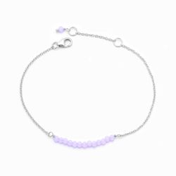 Pulsera Plata Mujer PUM0045RHCRXX Piedras Minerales Cuarzo Rosa