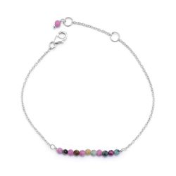 Pulsera Plata Mujer PUM0045RHTRXX Piedras Minerales Turmalina