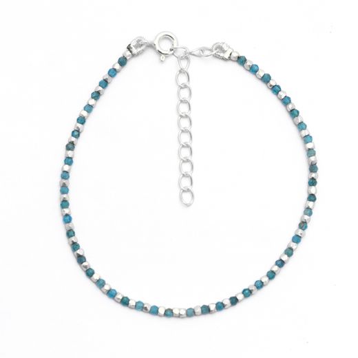 Pulsera Plata Mujer PUM0047PLNP Piedras Minerales Apetite Neon