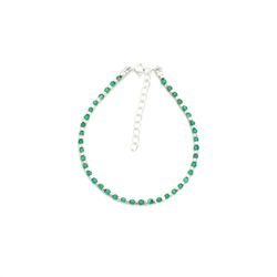 Pulsera Plata Mujer PUM0047PLOV Piedras Minerales Onix Verde