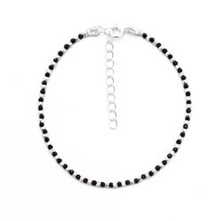 Pulsera Plata Mujer PUM0047PLOX Piedras Minerales Onix Negro