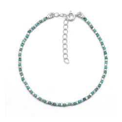 Pulsera Plata Mujer PUM0047PLTU Piedras Minerales Turquesa
